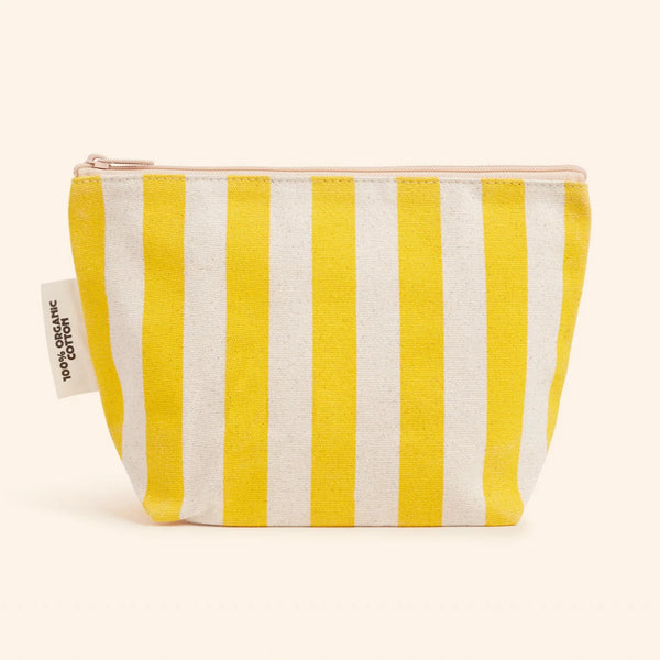 organic cotton zipper bag | yellow