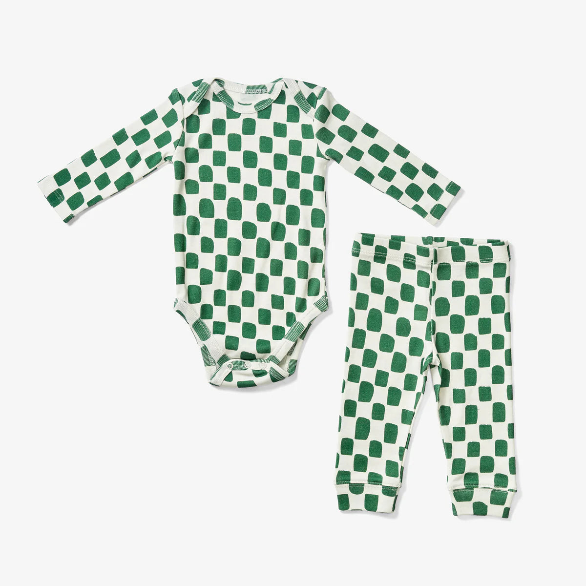 onesie + pant set | checker - juniper