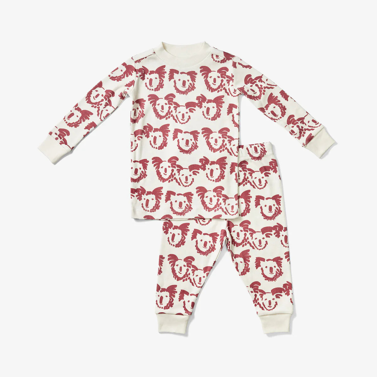 pajama set | koala - mulberry