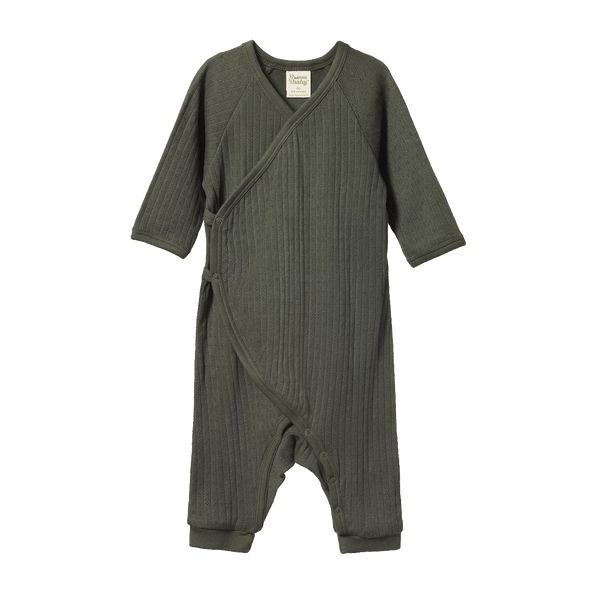 pointelle kimono stretch and grow | thyme
