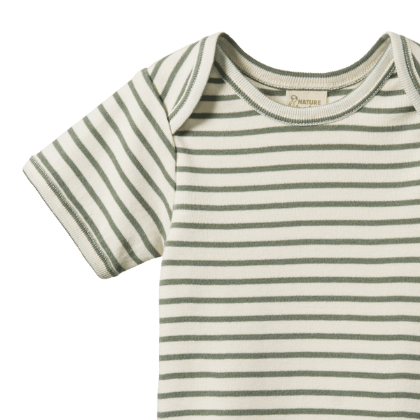 short sleeve bodysuit | nettle sailor stripe