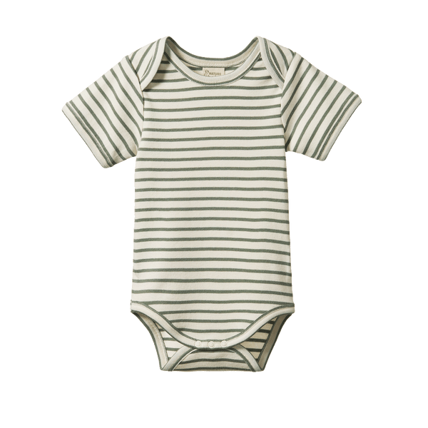 short sleeve bodysuit | nettle sailor stripe