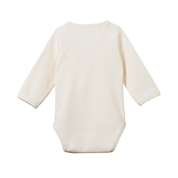 long sleeve kimono bodysuit | natural