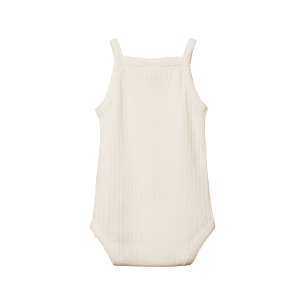 pointelle camisole bodysuit | natural