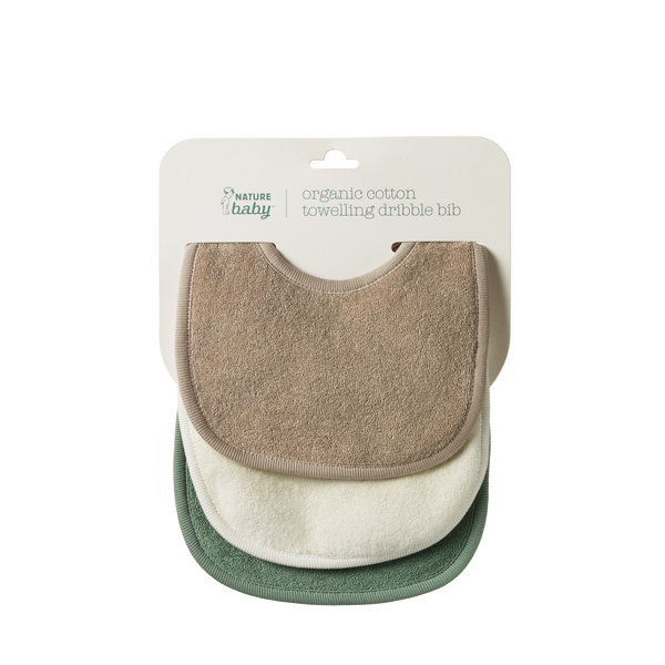 dribble bibs | 3 pack - natural + nougat + lily pad