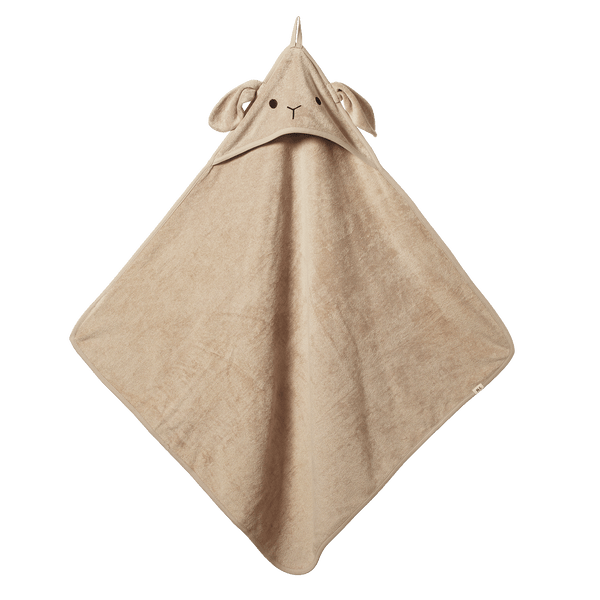 bunny hooded towel | nougat