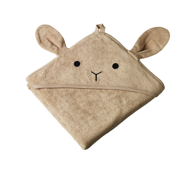 bunny hooded towel | nougat