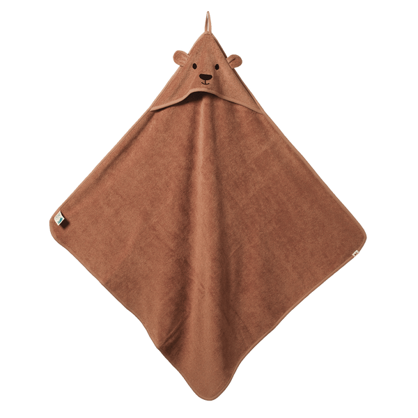 bear hooded towel | hazelnut