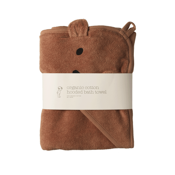 bear hooded towel | hazelnut
