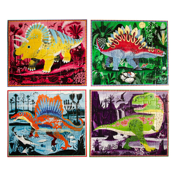 four 36 piece puzzles | dinosaurs