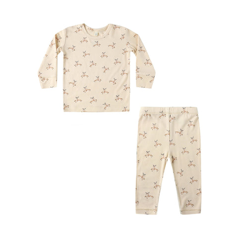 bamboo pajama set | reindeer