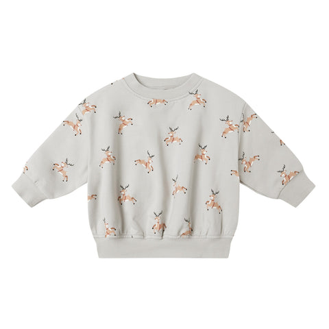 relaxed fleece sweatshirt | reindeer