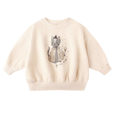 relaxed fleece sweatshirt | magic cat