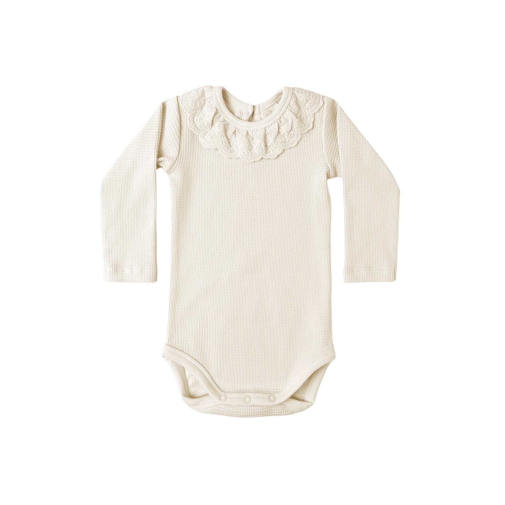 ruffle collar bodysuit | natural