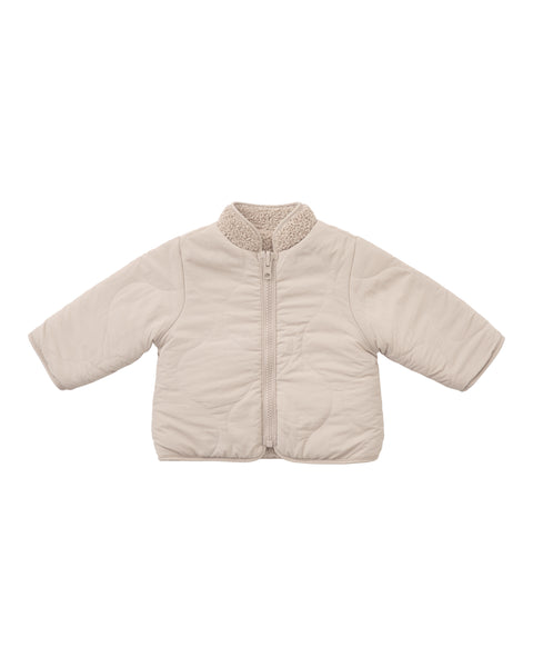 shearling zip jacket | oat