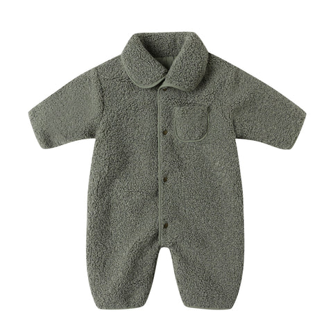 shearling jumpsuit | forest