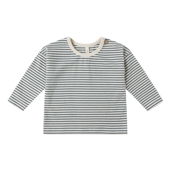 long sleeve tee | ocean micro stripe