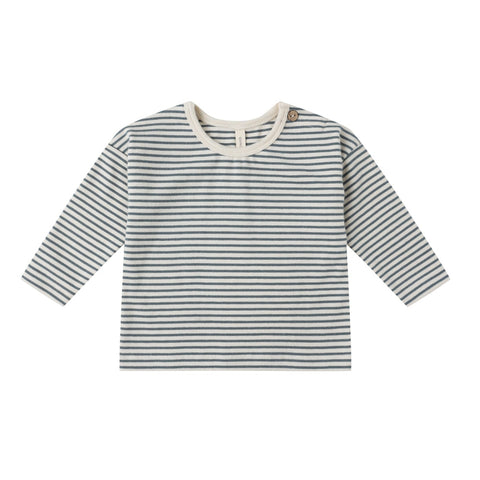long sleeve tee | ocean micro stripe