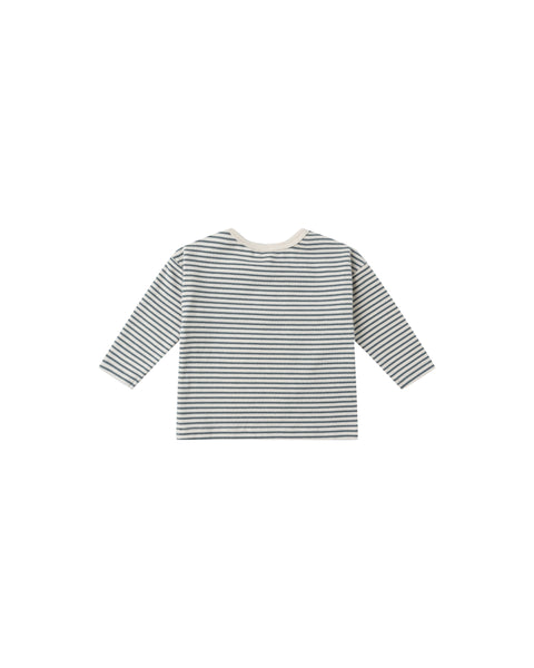 long sleeve tee | ocean micro stripe