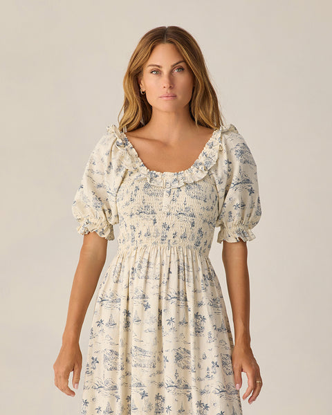 women's dress | lexi - ocean toile