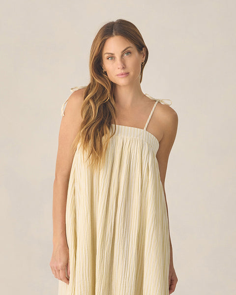 women's malea dress | citron stripe