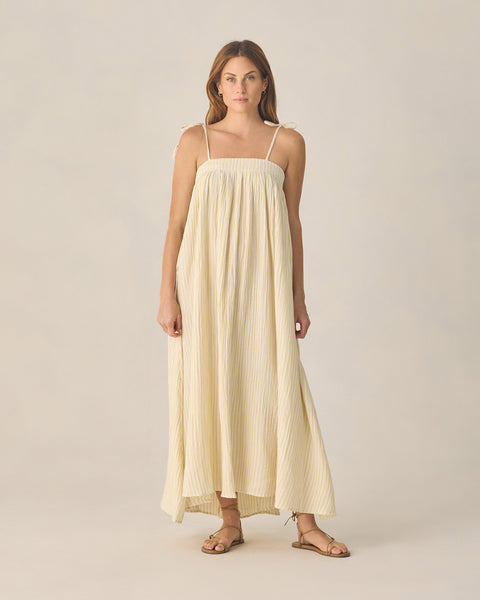 women's malea dress | citron stripe