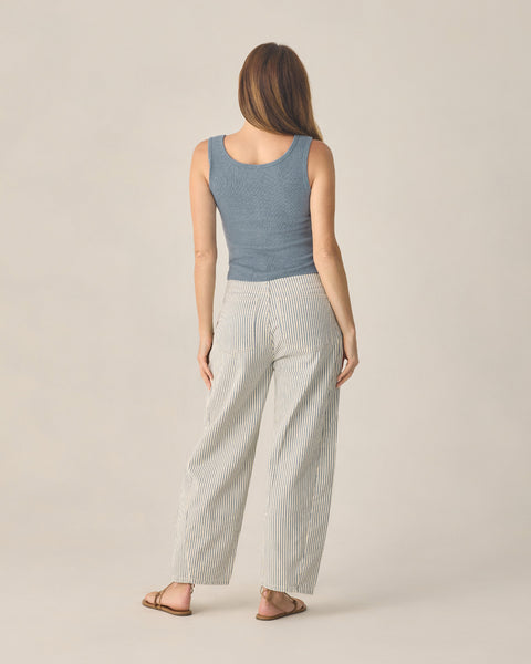 women's barrel pant | railroad stripe