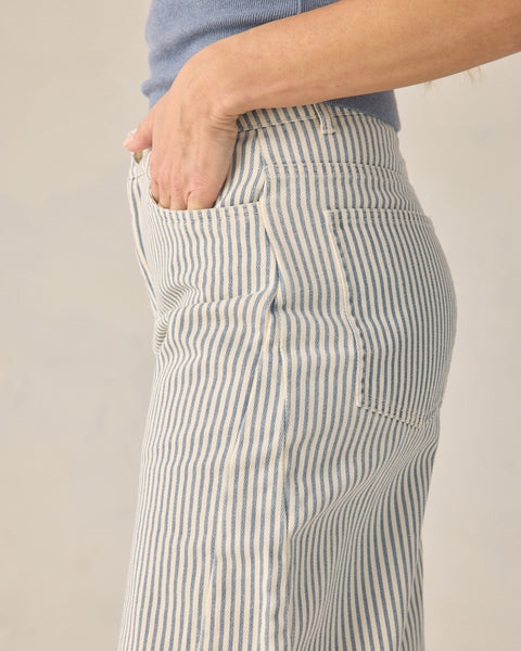 women's barrel pant | railroad stripe