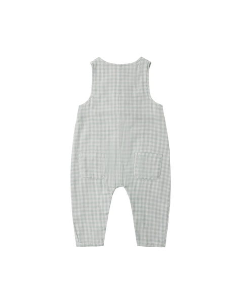 button jumpsuit | green gingham