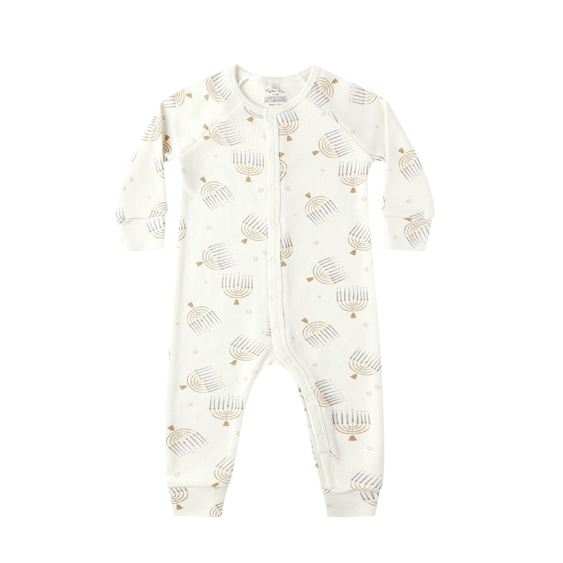 organic long john pajamas | hanukkah