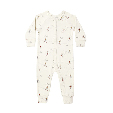 organic long john pajamas | skiers