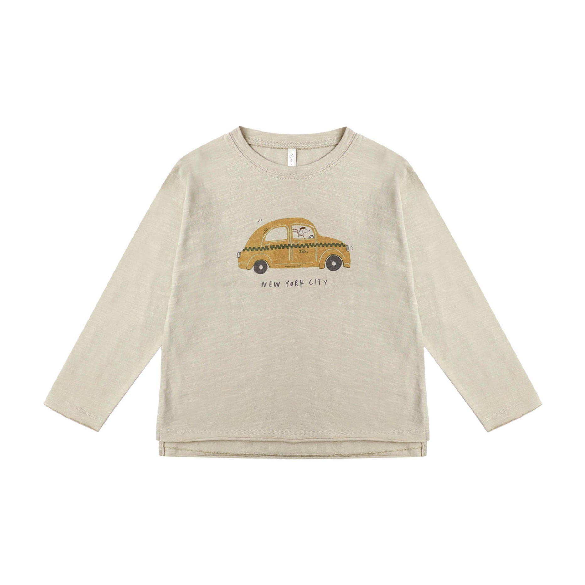 raw edge long sleeve tee | taxi