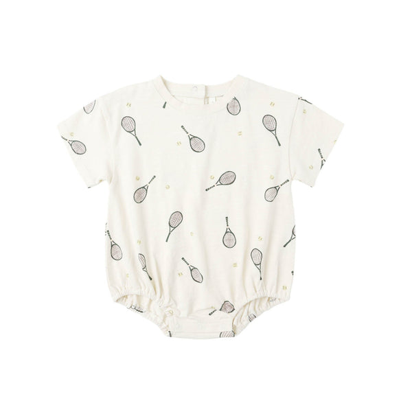 relaxed bubble romper | tennis