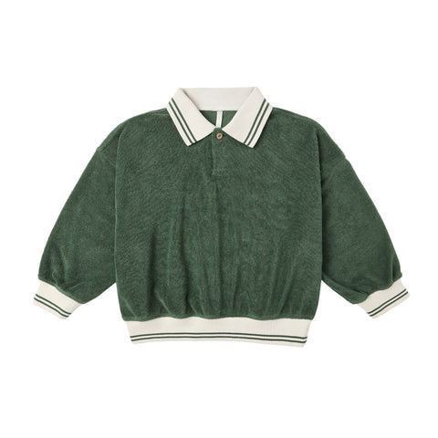 collared sweatshirt | green