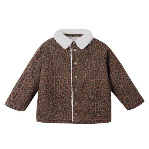 long chore coat | leopard