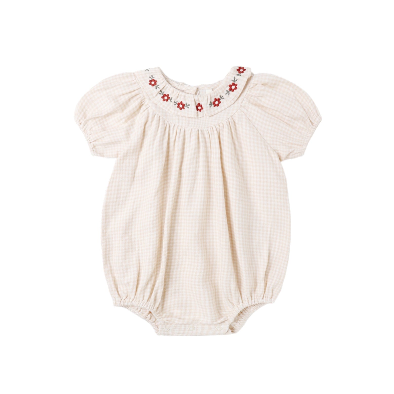 lula romper | petal gingham