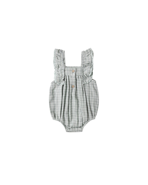 maya romper | green gingham