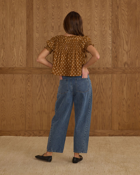 women's barrel pant | indigo denim