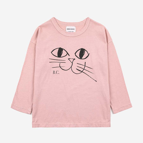 long sleeve t-shirt | smiling cat