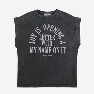 sleeveless t-shirt | joy is