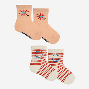 baby short socks pack | sun - light pink