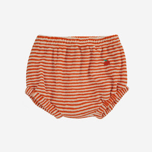 baby terry bloomer | orange stripes