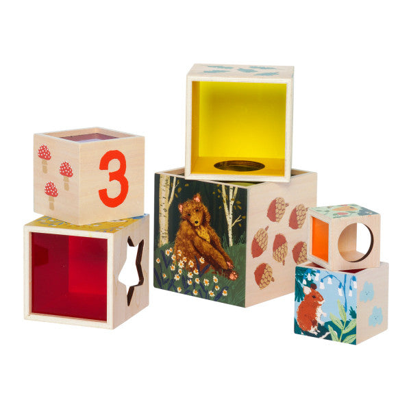 enchanted forest stacking blocks