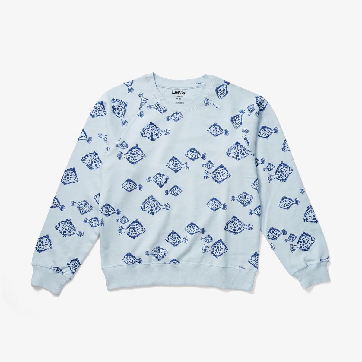 women's sweatshirt | flounder - denim