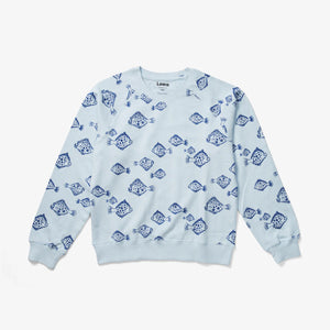 women's sweatshirt | flounder - denim