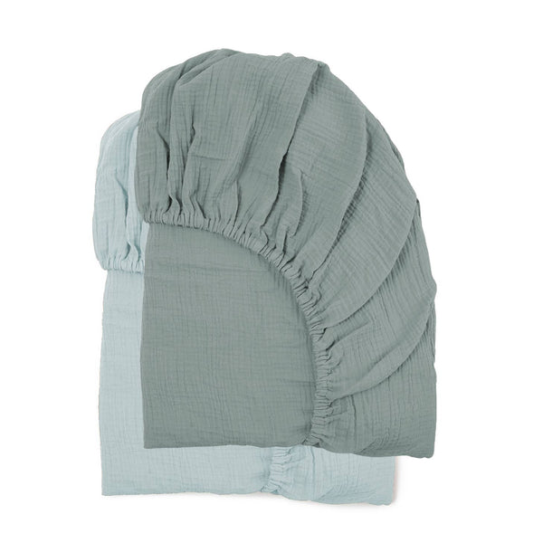 muslin crib sheets | bluebell + slate