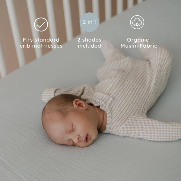 muslin crib sheets | bluebell + slate