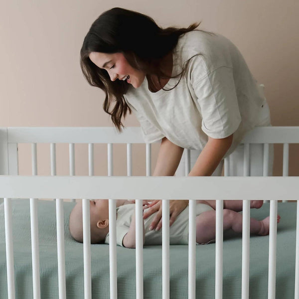 muslin crib sheets | bluebell + slate