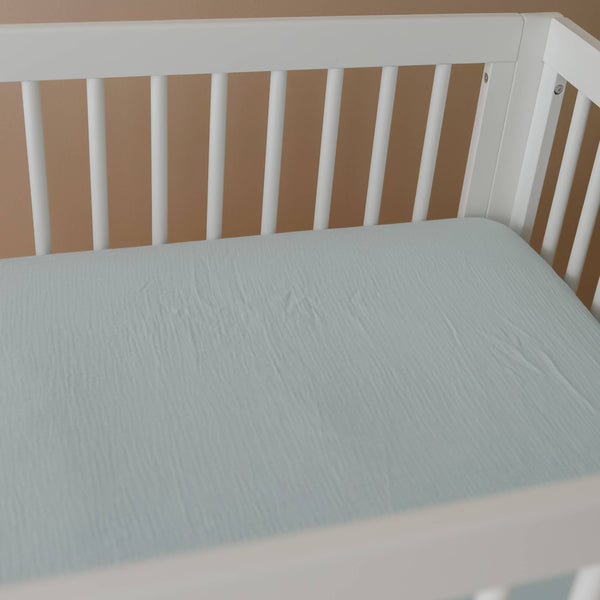 muslin crib sheets | bluebell + slate