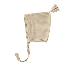 knit pixie bonnet | sand